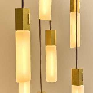 Basalt Nine Pendant in Brass