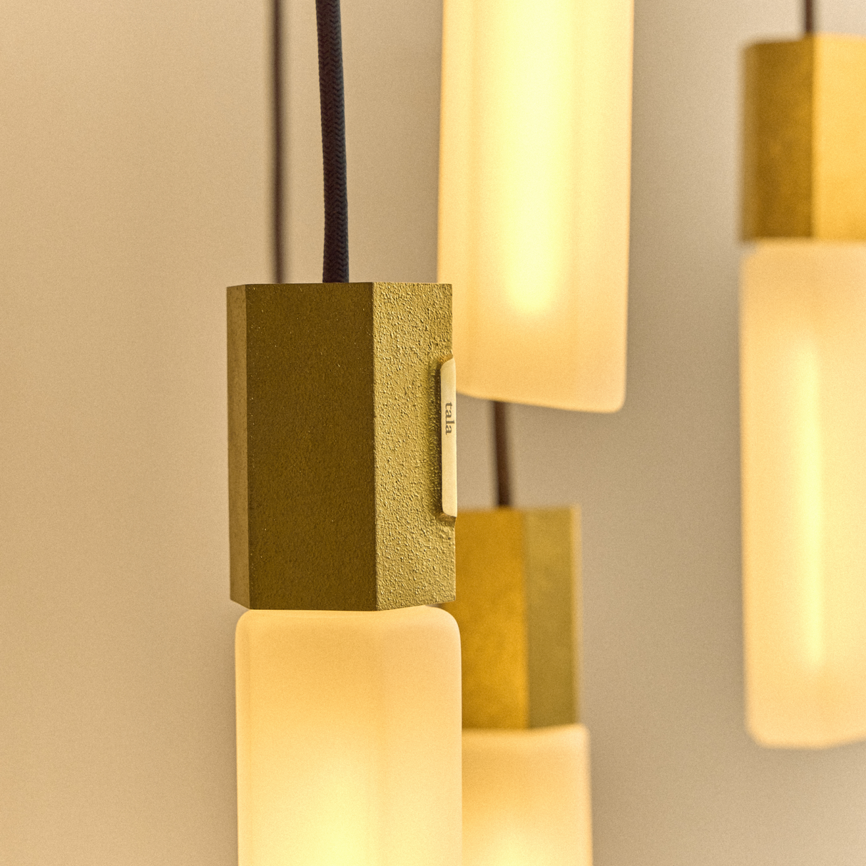 Basalt Nine Pendant in Brass