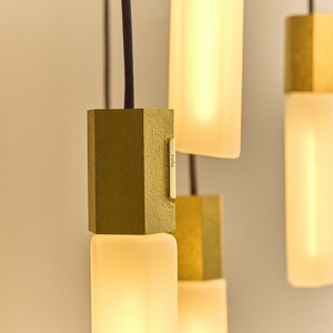Basalt Nine Pendant in Brass