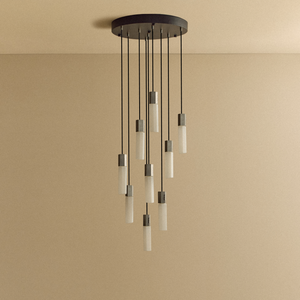 Basalt Nine Pendant in Stainless Steel
