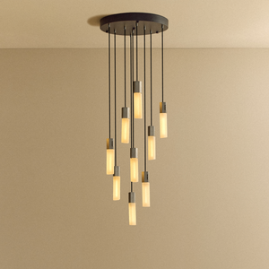 Basalt Nine Pendant in Stainless Steel