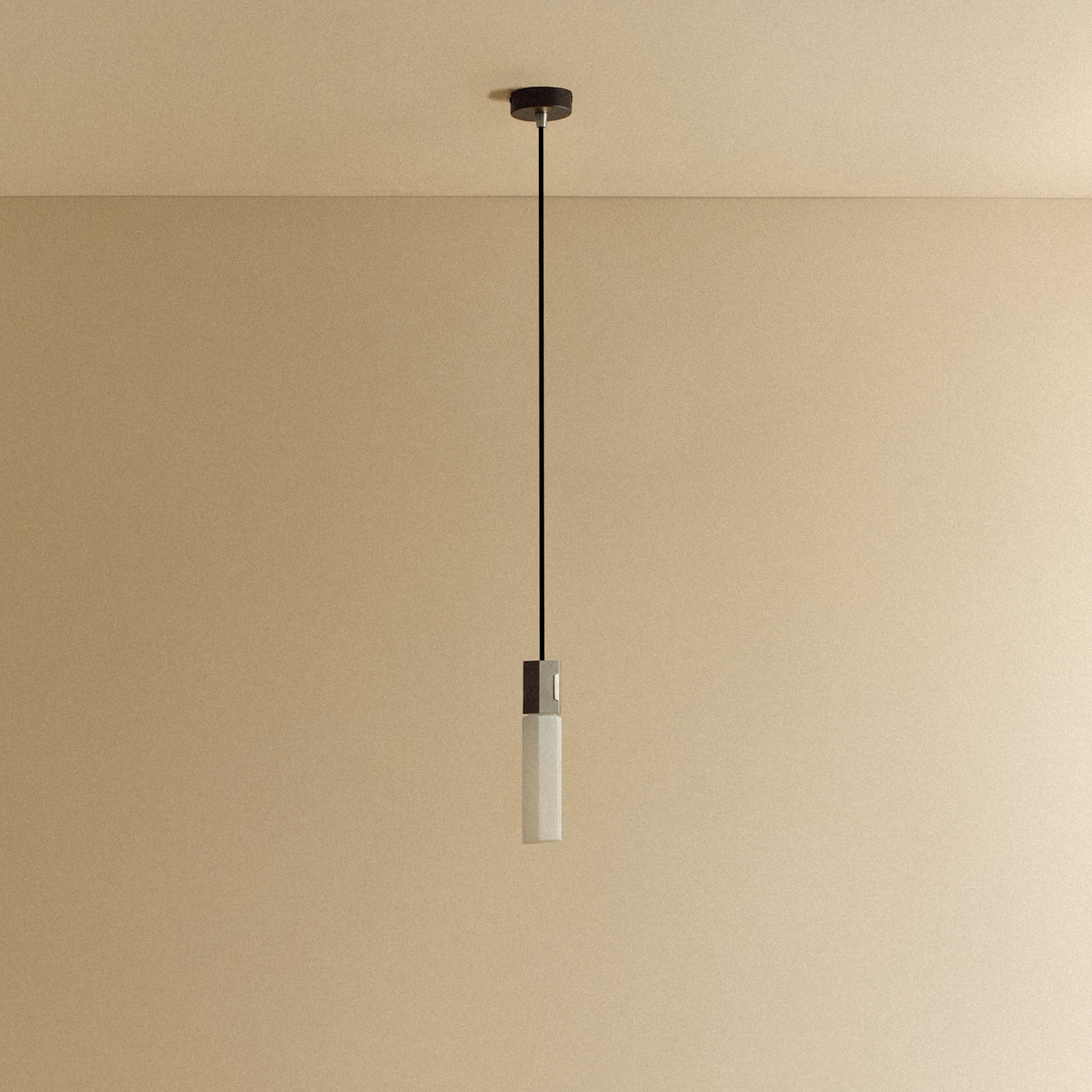 Basalt Single Pendant in Stainless Steel