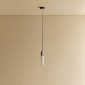 Basalt Single Pendant in Stainless Steel