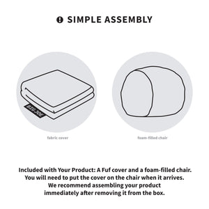 Fuf® 6.5Ft Foam Bean Bag