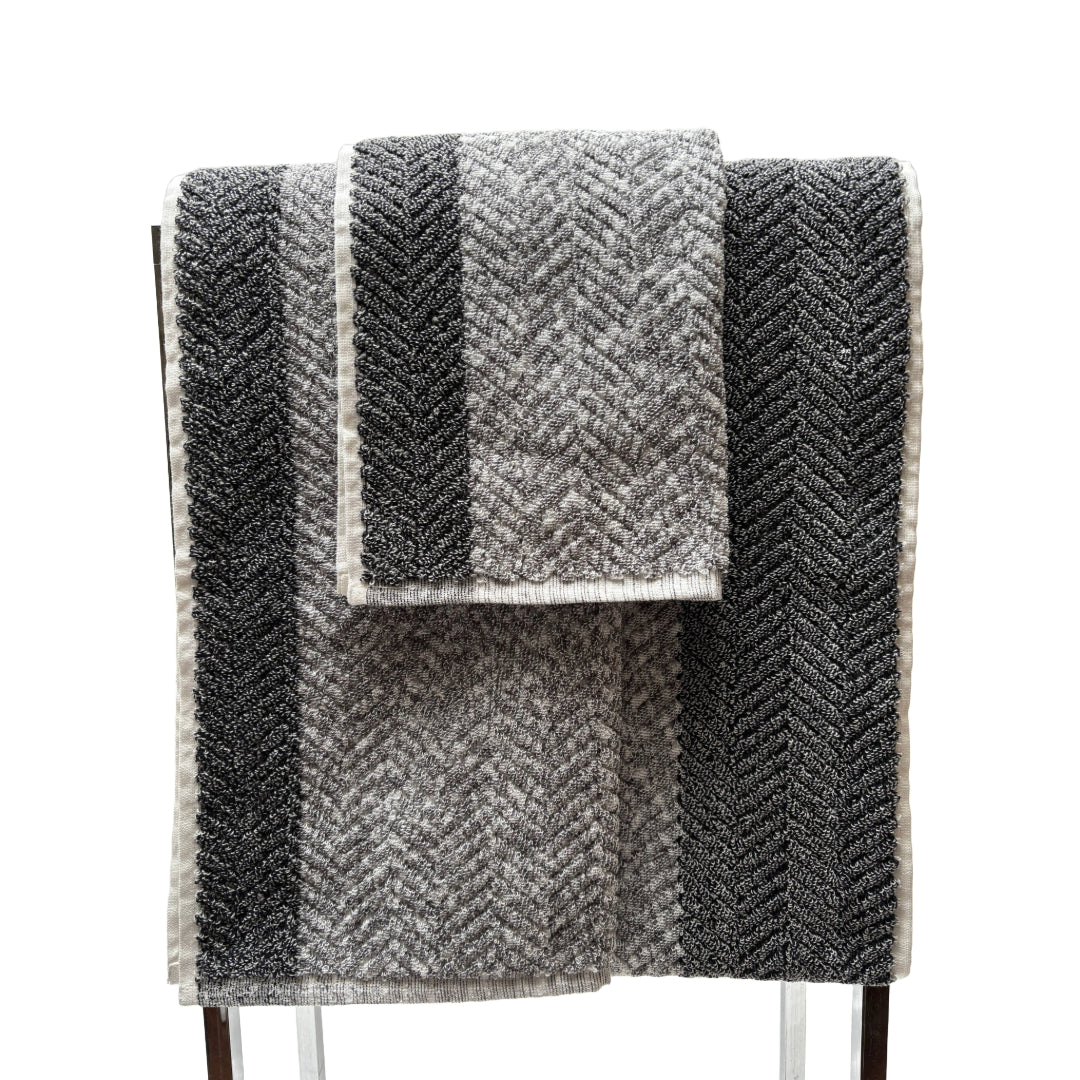 Big Herringbone Silver Gray Melange