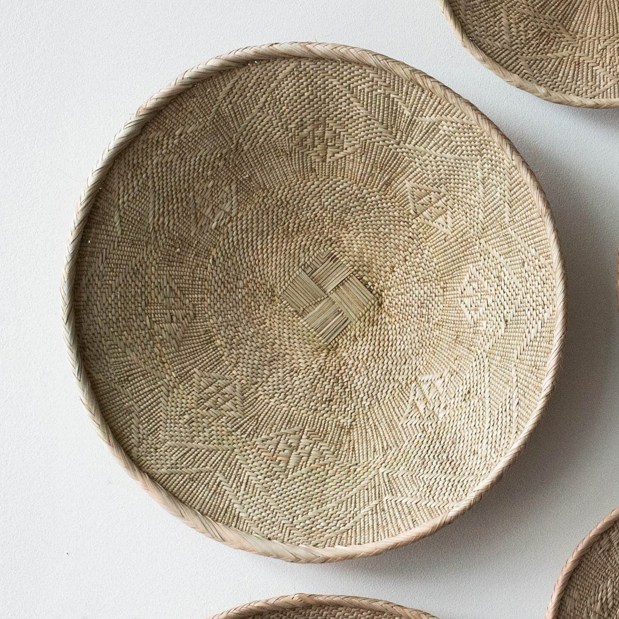 African Wall Basket Decor | Statement Binga Blonde Woven Wall Basket