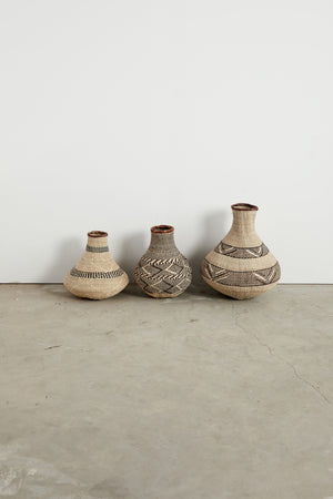 Patterned Binga Nongo Gourd Woven Basket
