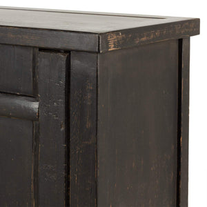Black Four Door Elm Cabinet