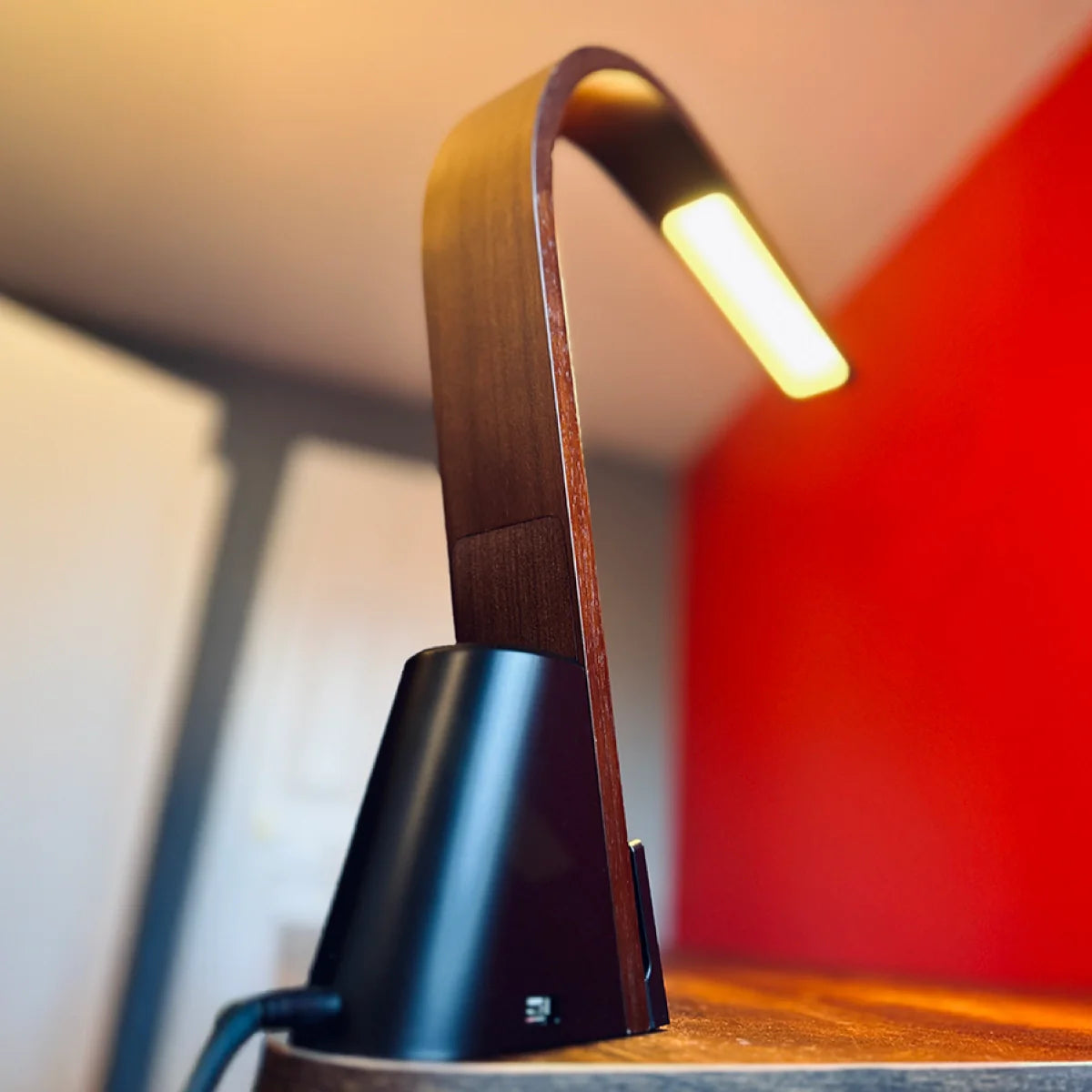 Brooklyn LED Task Light - Black Walnut Wood