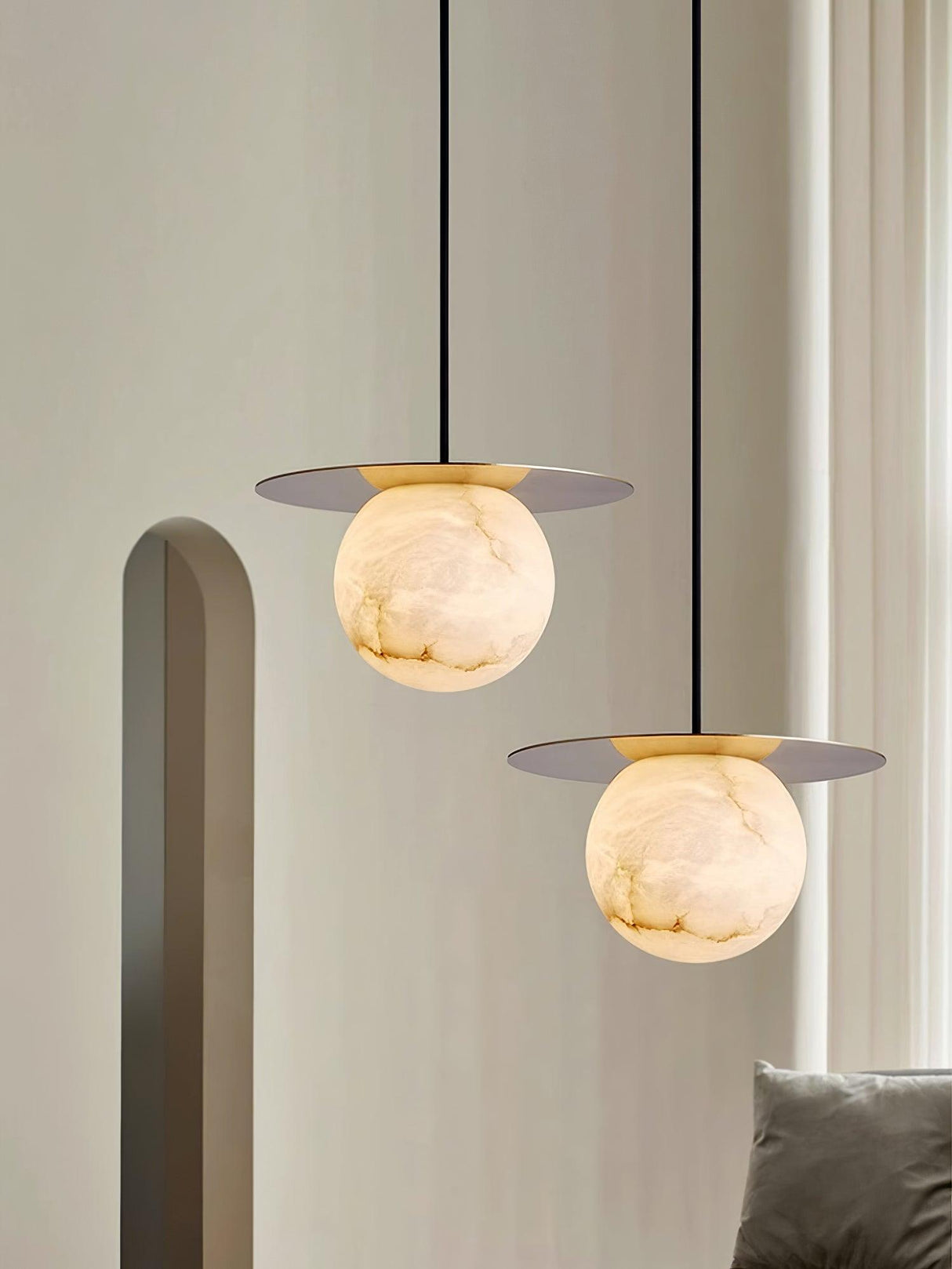 Alabaster Borra Pendant Light