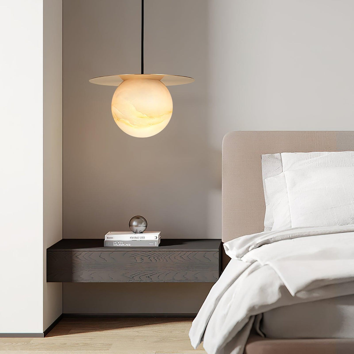 Alabaster Borra Pendant Light