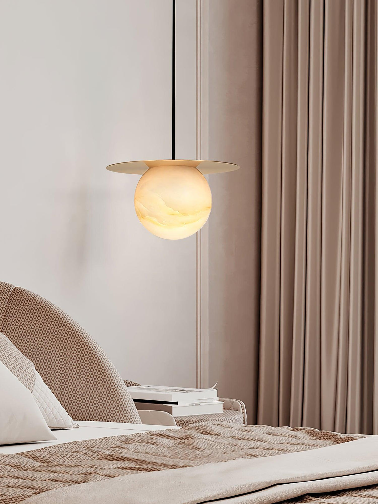 Alabaster Borra Pendant Light