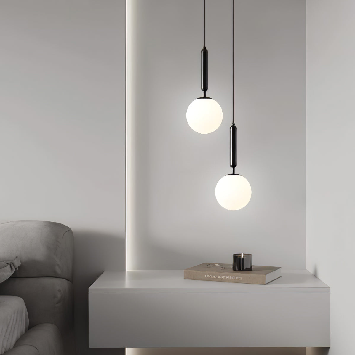 Round Bosso Alabaster Pendant Lamp