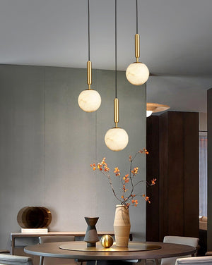 Round Bosso Alabaster Pendant Lamp