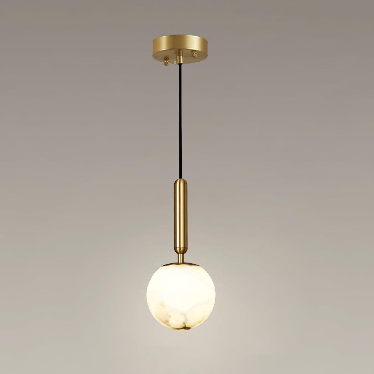 Round Bosso Alabaster Pendant Lamp