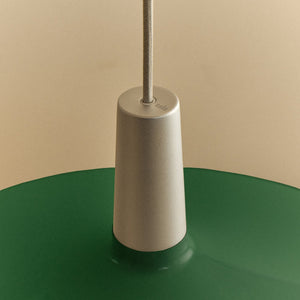 Bower Pendant Light Large in Dark Green + Oval II