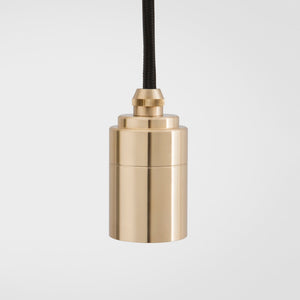 Linear Triple Pendant in Brass + Sphere IV