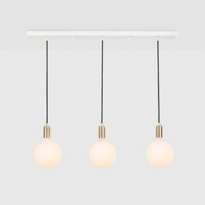 Linear Triple Pendant in Brass