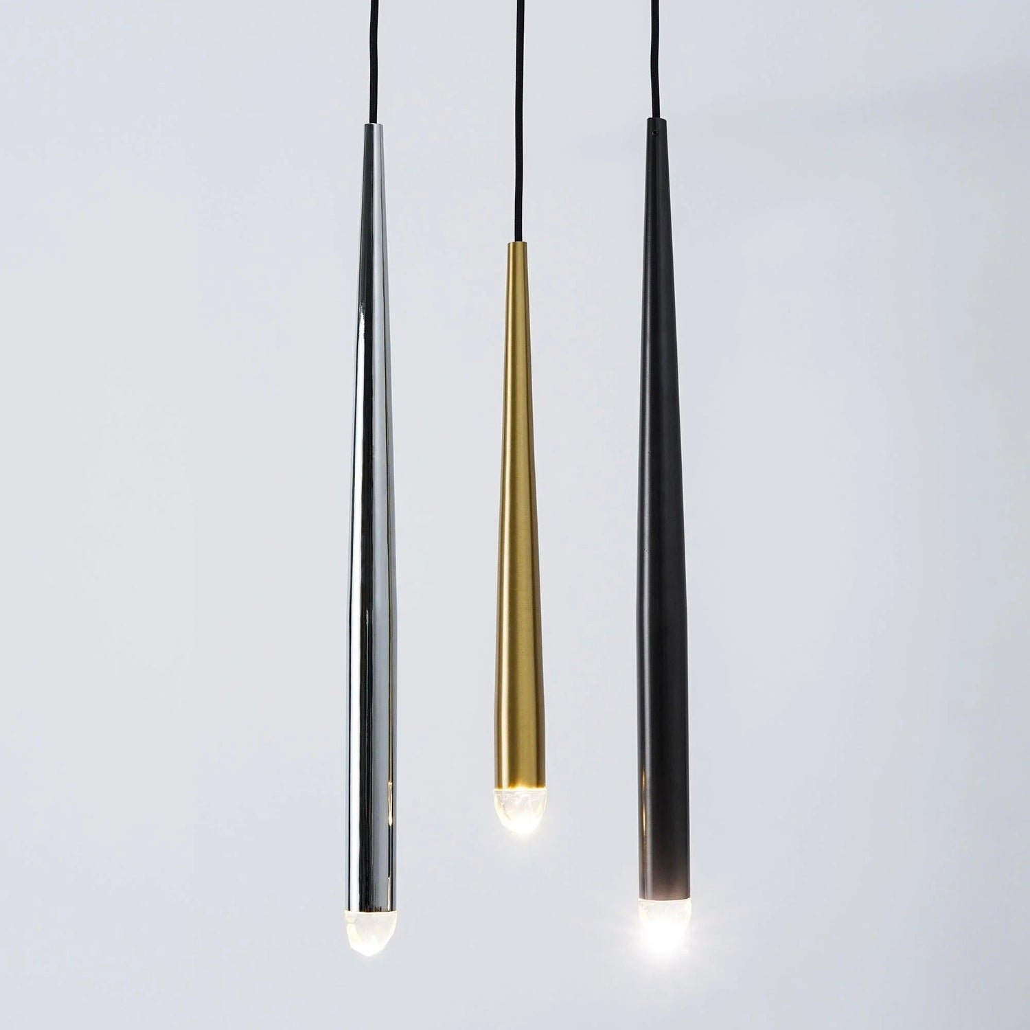 Brass Spinal Tube Combination Chandelier