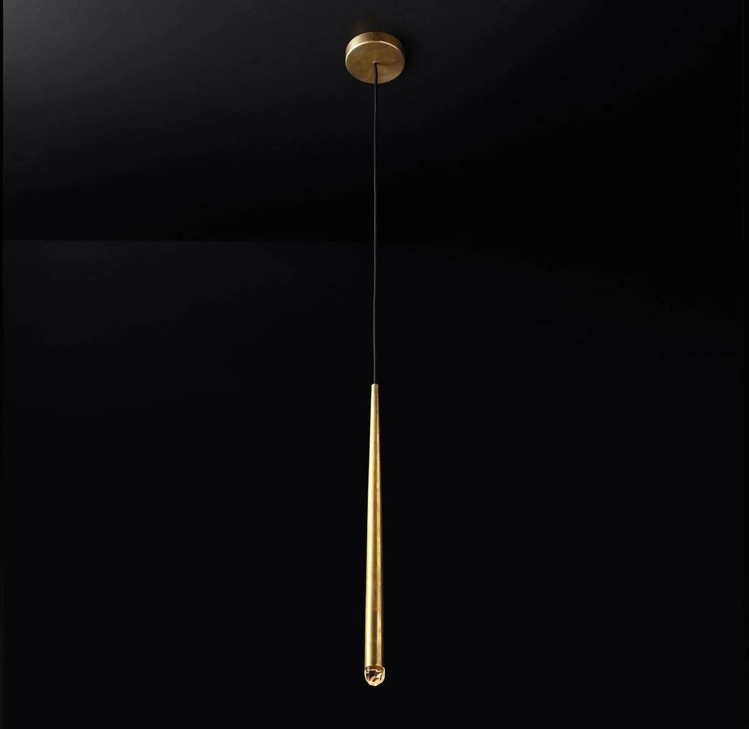 Brass Spinal Tube Combination Chandelier