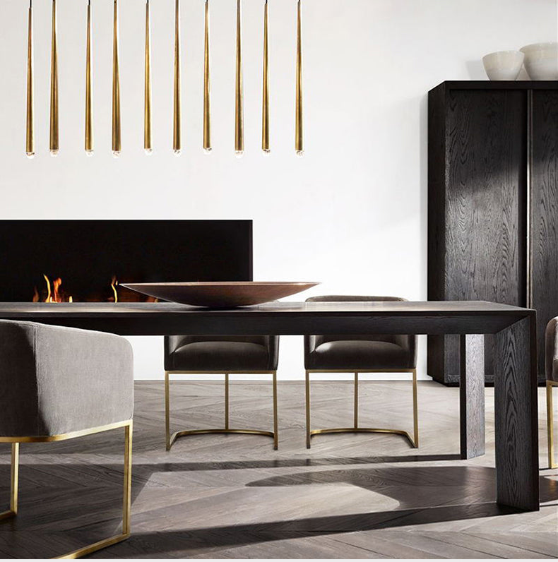 Brass Spinal Tube Combination Chandelier