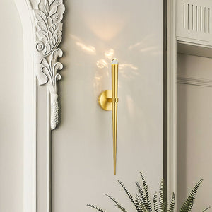 Spinal Tube Crystal Wall Sconce