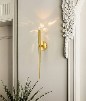 Spinal Tube Crystal Wall Sconce