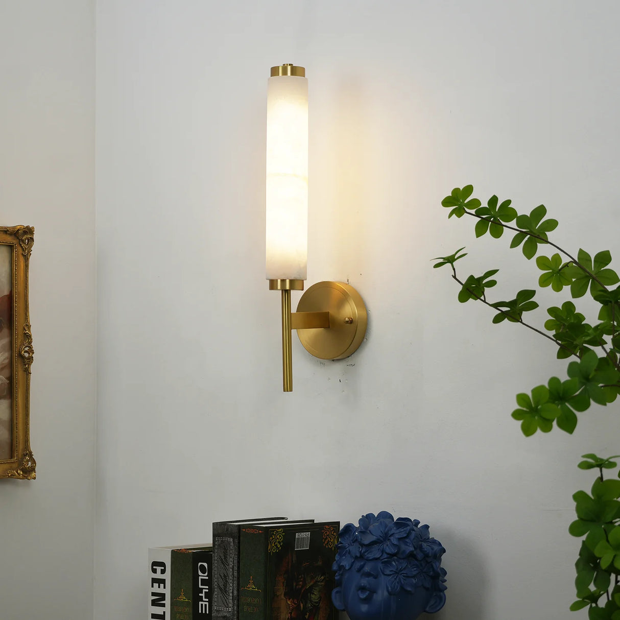 Brindisi Alabaster Candle Style Wall Lamp