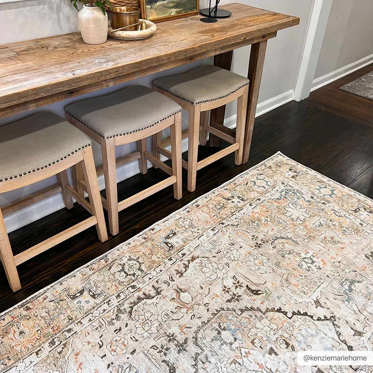 Standon Vintage Flat Pile Washable Rug