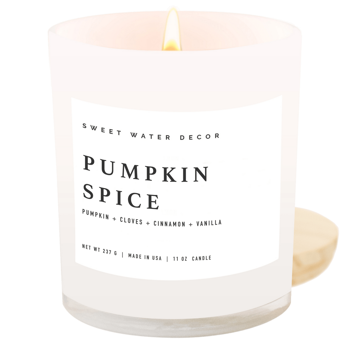 Pumpkin Spice Soy Candle - White Jar - 11 oz