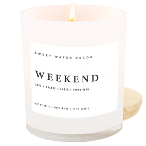 Weekend Soy Candle - White Jar - 11 oz