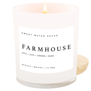 Farmhouse Soy Candle - White Jar - 11 oz