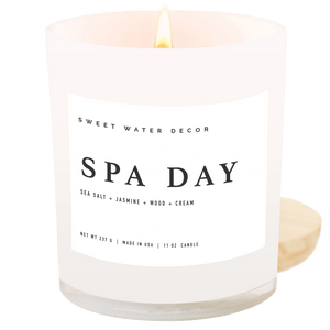 Spa Day Soy Candle - White Jar - 11 oz