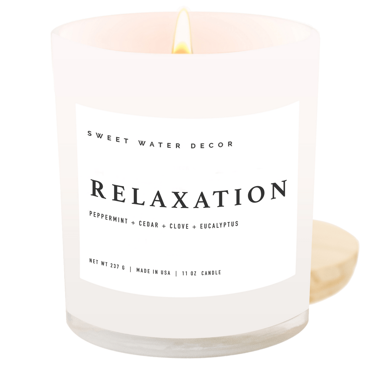 Relaxation Soy Candle - White Jar - 11 oz