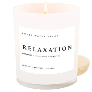 Relaxation Soy Candle - White Jar - 11 oz