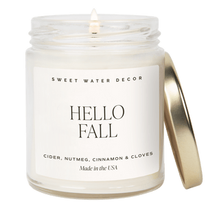 Hello Fall Soy Candle - Clear Jar - 9 oz