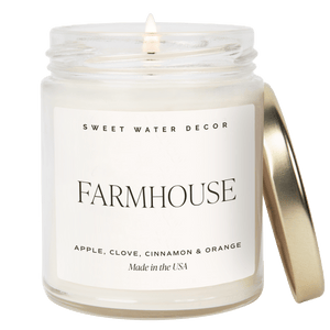 Farmhouse Soy Candle - Clear Jar - 9 oz