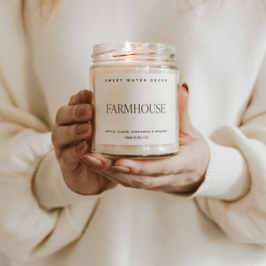 Farmhouse Soy Candle - Clear Jar - 9 oz