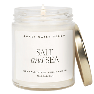 Salt and Sea Soy Candle - Clear Jar - 9 oz
