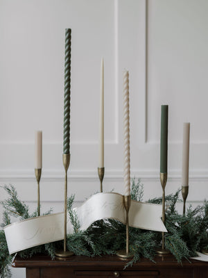 Handcrafted Antique Brass Candlesticks