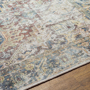 Blue Catigpian Distressed Washable Area Rug - Clearance