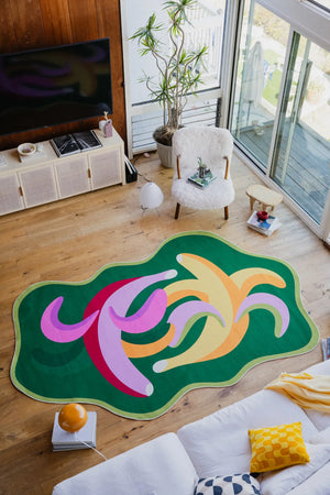 Funky Dancing Bananas Rug by Maggie Stephenson