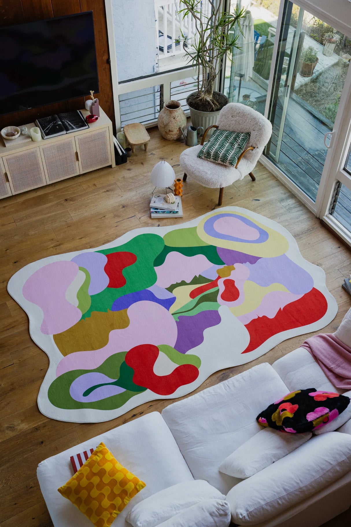 Irregular Bloomland Unity Pastel Rug by Maggie Stephenson