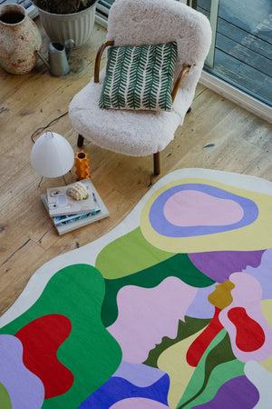 Irregular Bloomland Unity Pastel Rug by Maggie Stephenson