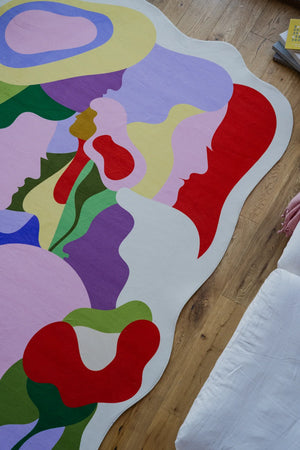 Irregular Bloomland Unity Pastel Rug by Maggie Stephenson