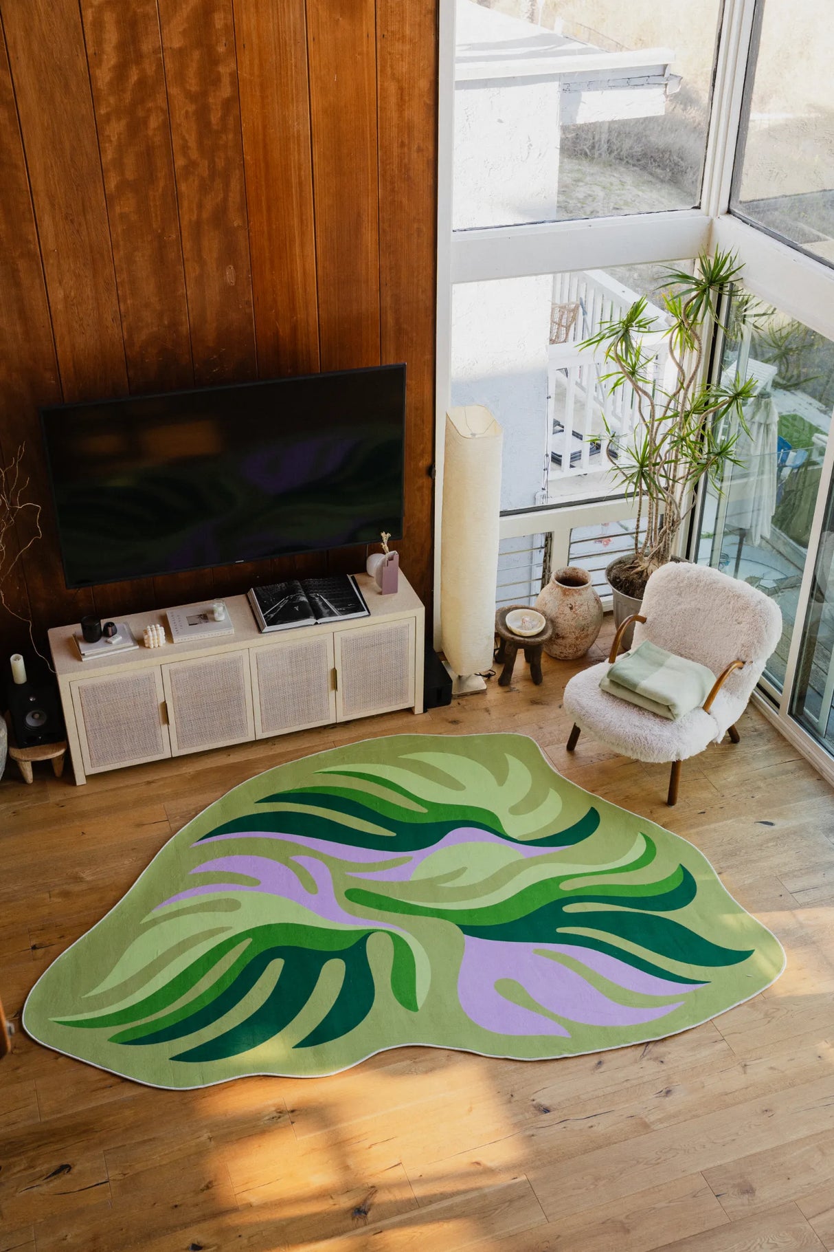 Irregular Botanical Leaves Rug by Maggie Stephenson