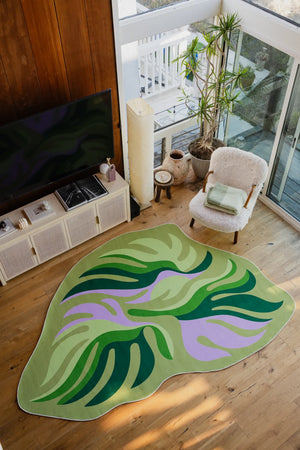 Irregular Botanical Leaves Rug by Maggie Stephenson