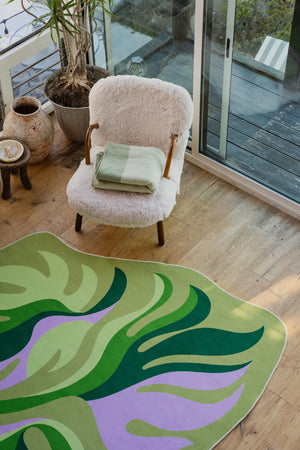 Irregular Botanical Leaves Rug by Maggie Stephenson