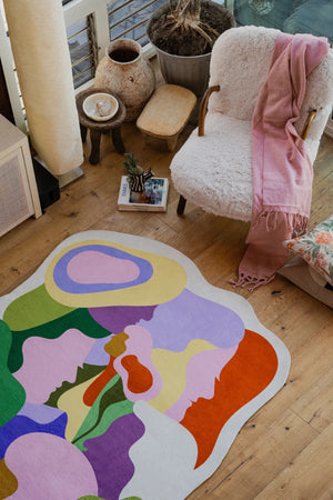 Irregular Bloomland Unity Pastel Rug by Maggie Stephenson