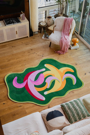 Funky Dancing Bananas Rug by Maggie Stephenson